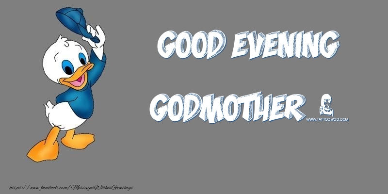 Greetings Cards for Good evening for Godmother - Good Evening godmother